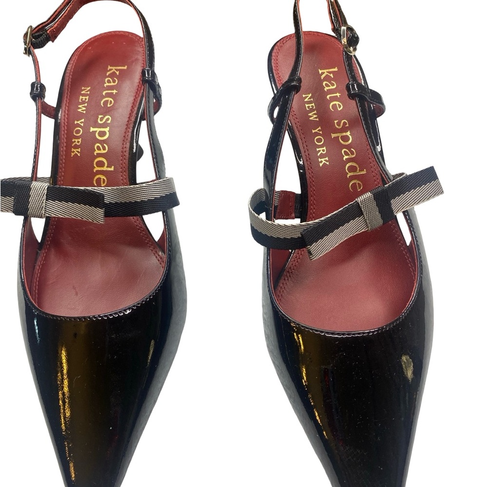 Kate Spade Black Patent Maritza  Leather Heels - Picture 7 of 10